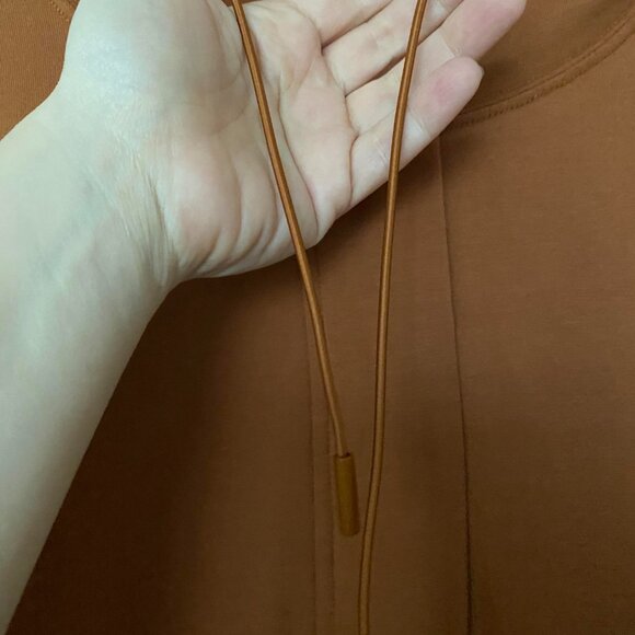 Knix Good To Go Oversized Half Zipper Hoodie in Caramel Brown Size XL - Picture 10 of 10